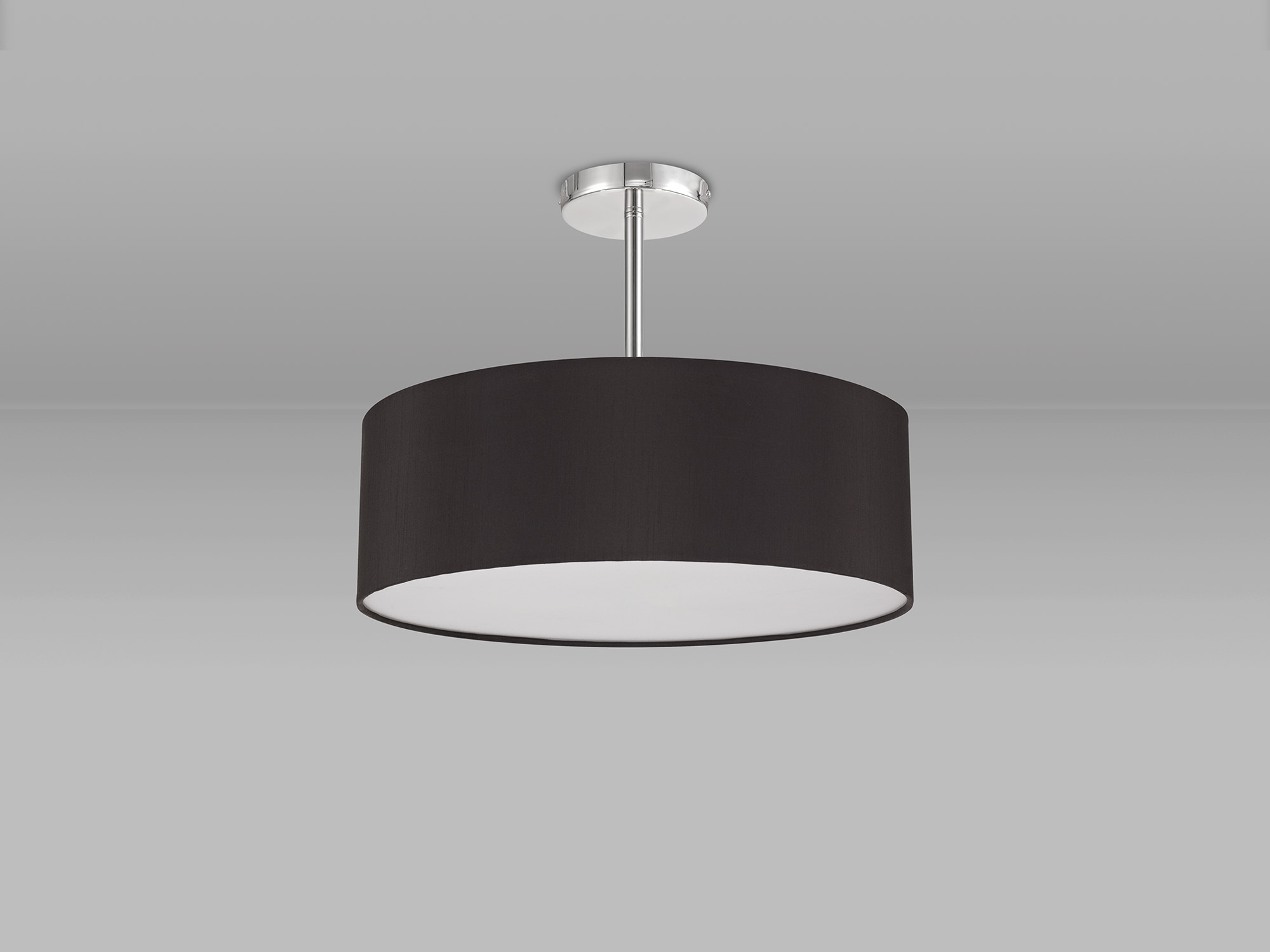 Baymont 45cm Semi Flush 5 Light Polished Chrome, Black/White DK0725  Deco Baymont